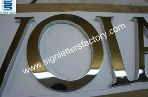 mirrored outdoor sign lettering